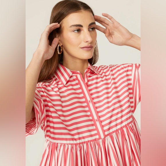Kate Spade Julia Stripe Swing Shirtdress - Picture 5 of 6